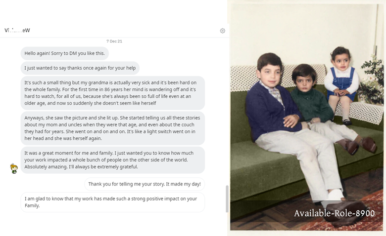Screenshot from Reddit user