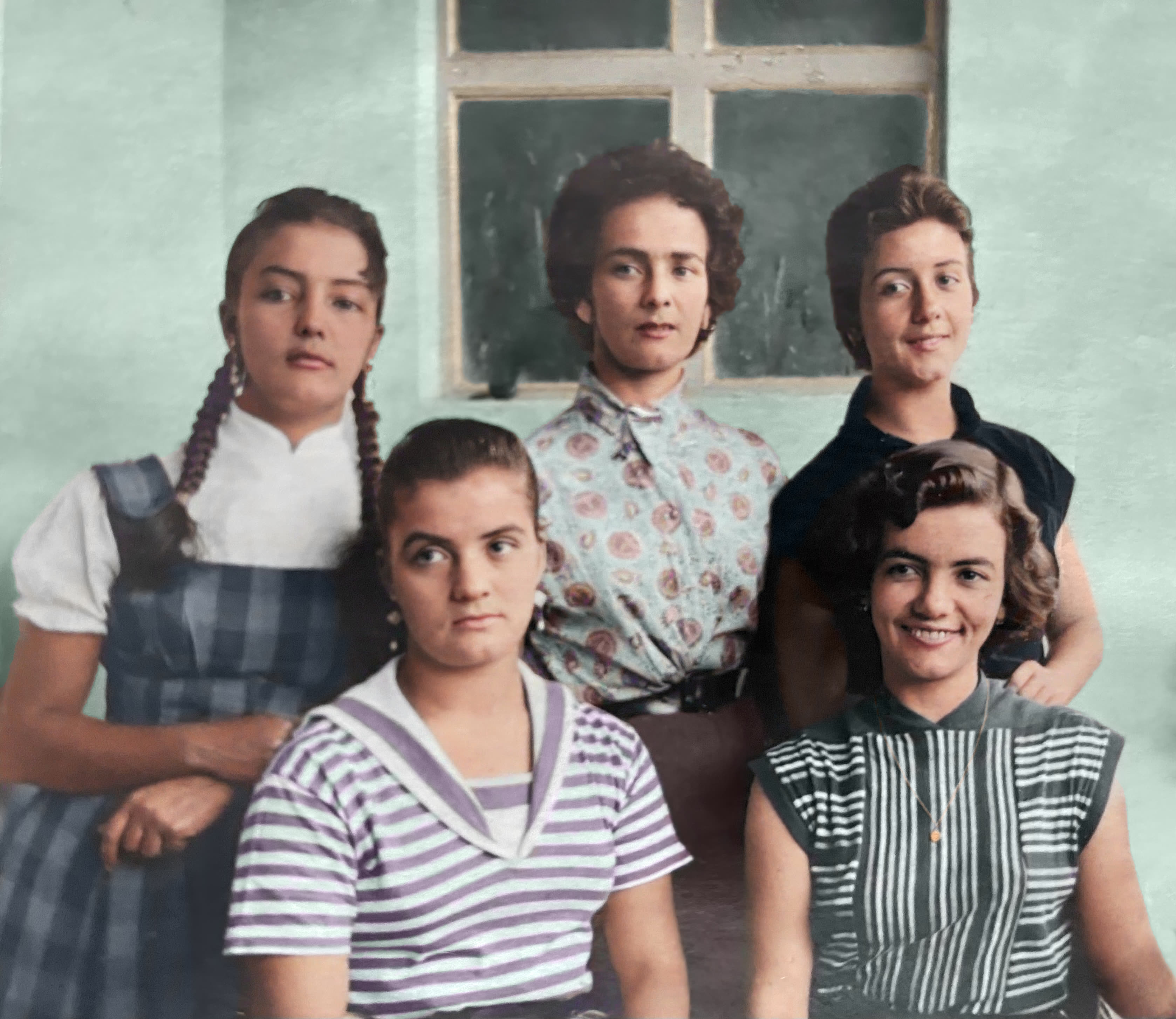 Colorized family photo