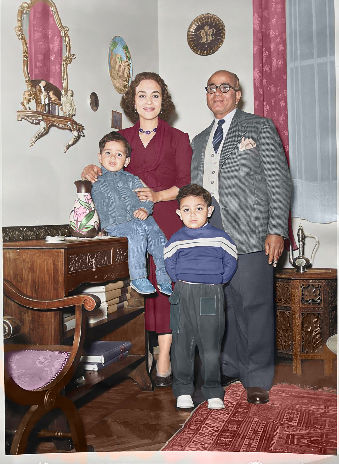 Colorized family portrait