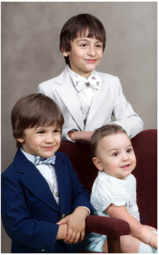 Restored family portrait