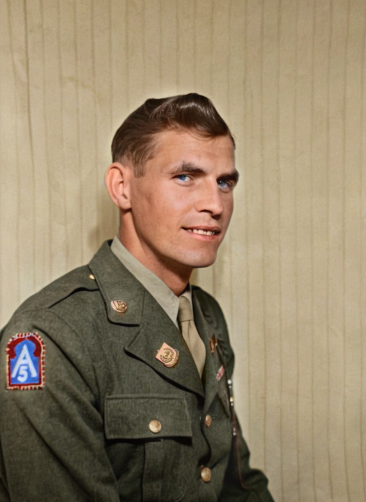 Cleaned man with medal